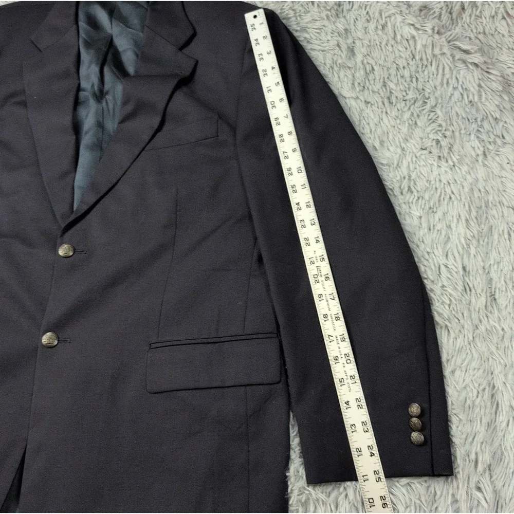 Vintage Lacrosse Jacket Mens 44R Blue Wool Suit Coat Lined Pockets South Africa